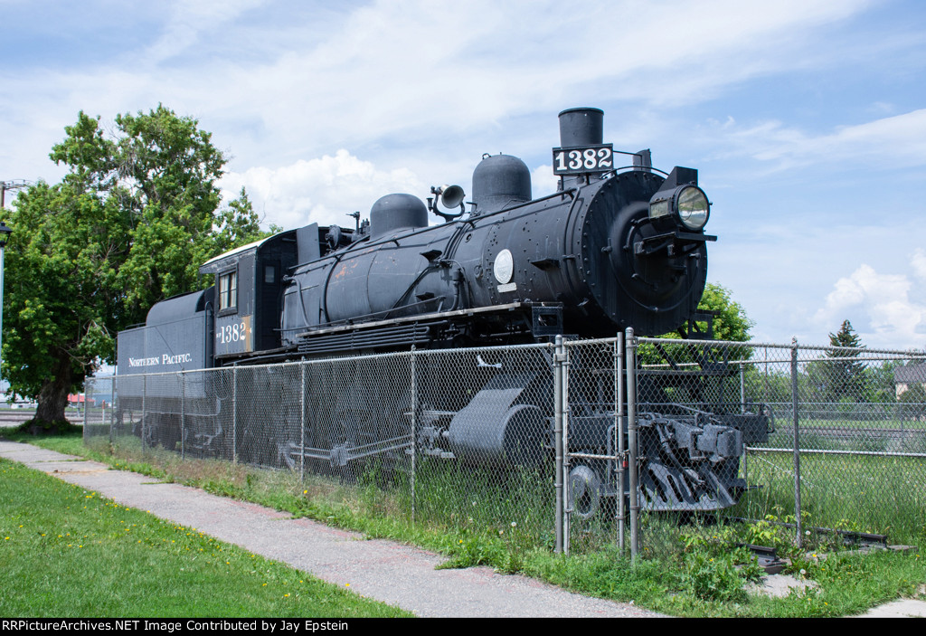 NP 1382 sits on display by the Helena Depot 